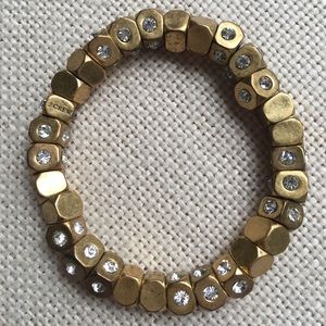 J. Crew Gold and Rhinestone Bracelet
